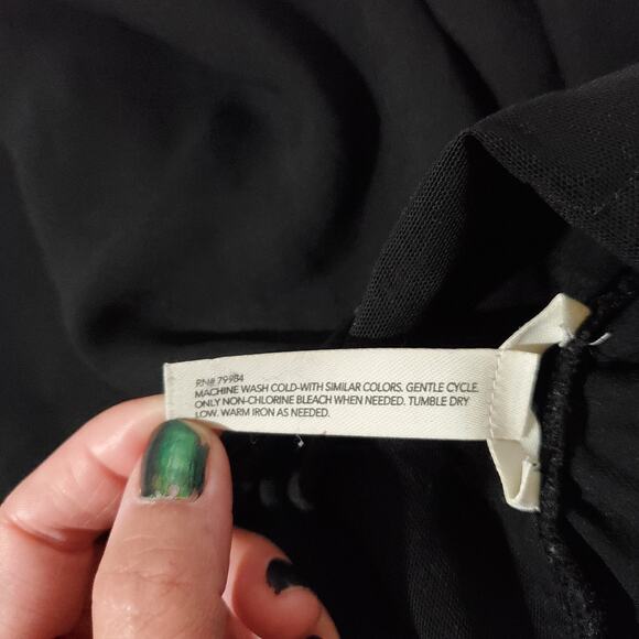 Soma Black Chiffon Lace Camisole Womens Size S Sleeveless Intimates Sleepwear - Picture 8 of 9